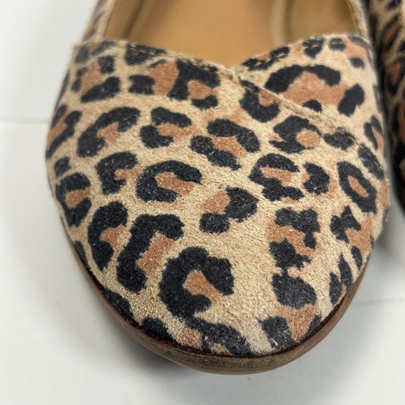 TOMS Jutti Leopard Print Calf Hair Pointed Toe Flats Shoes Womens 7 Tan Black - Picture 10 of 11